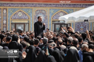  مداحی محمدحسین پویانفر در مراسم عزاداری روز شهادت امام جعفرصادق(ع)