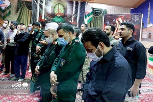 تشییع پیکر مطهر شهید پاسدار محمود آبسالان در زاهدان