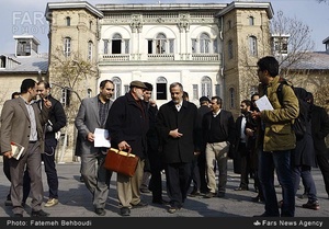 بازدید احمد مسجد جامعی رئیس شورای اسلامی شهر تهران از سر در باغ ملی