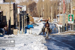 برف پاییزی در روستای «لیقوان» تبریز