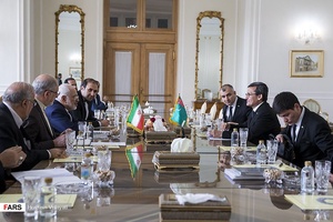 نشست و گفت و گوی رشید مردوف وزیرامور خارجه ترکمنستان و محمدجواد ظریف