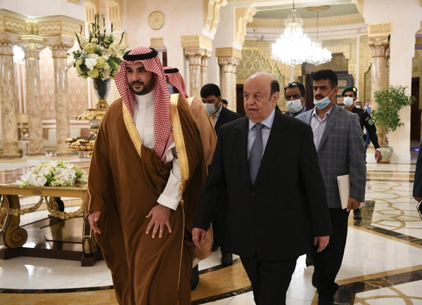 عبدربه منصور هادی و خالد بن سلمان